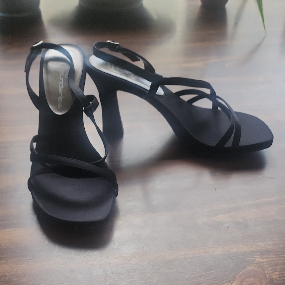 No Boundaries Black Heels Strappy Ankle Strap